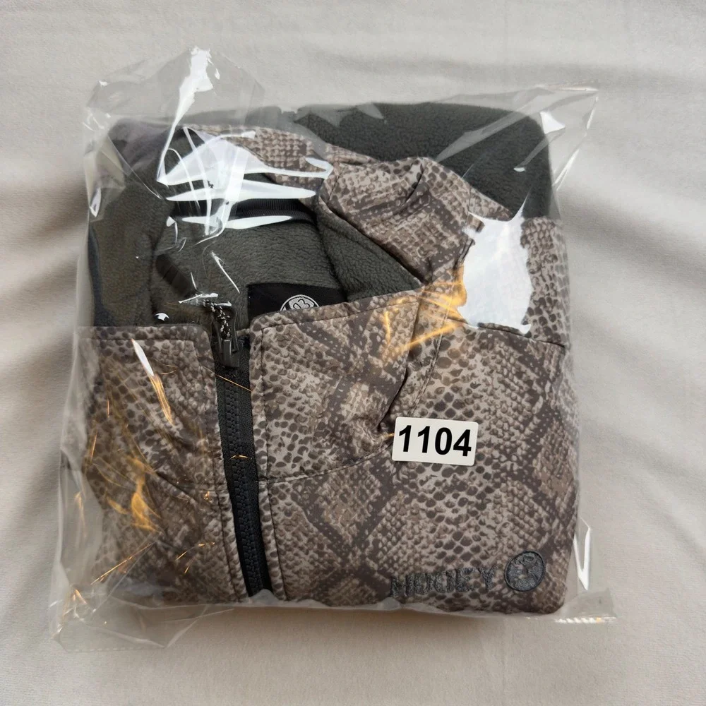 Hooey Women's XL Fleece Jacket Full Zip Rattlesnake Print Olive Drab‎